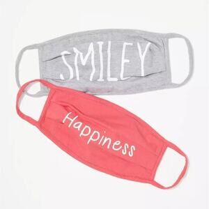 NWT Loft Face Masks Set of 2 smiley and happiness